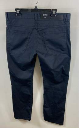 NWT Hugo Boss Womens Blue Flat Front Stretch Slim Fit Trouser Pants Size 36/32 alternative image