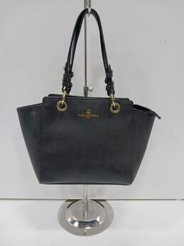 Karl Lagerfeld Black Textured Leather Shoulder Bag
