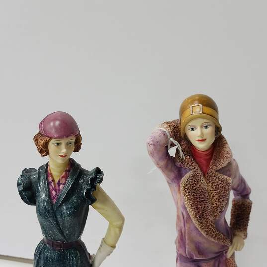 2 Vintage Flapper Era  Figurines of Women image number 6