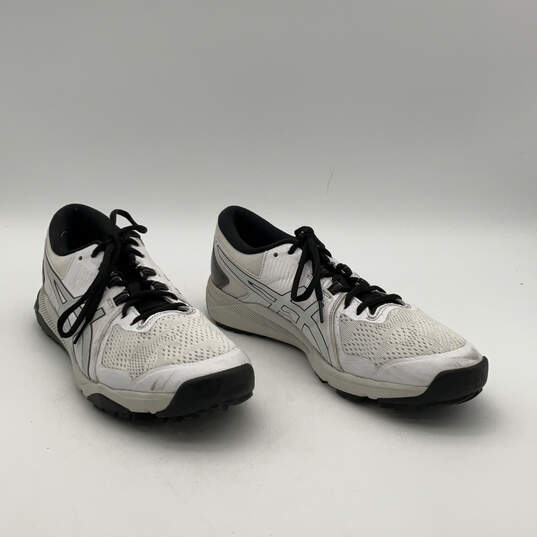 Mens Gel Course Glide 1111A085 Black White Lace-Up Sneaker Shoes Size 10 image number 2