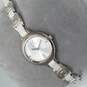 NWT Guess G55750L Silver & White Unique Band Watch image number 4