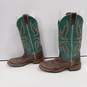 Justin Women's Green Leather Western Boots Size 7B image number 3