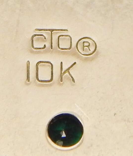 10K Yellow Gold Emerald Company Logo Charm Pendant 2.3g image number 5