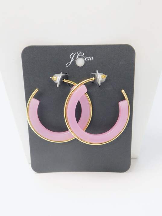 Designer Kate Spade & J. Crew Gold Tone Stud & Hoop Earrings With Tags 27.5g image number 3
