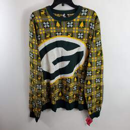 NFL Packers Men Yellow Holiday Sweater 2XL NWT