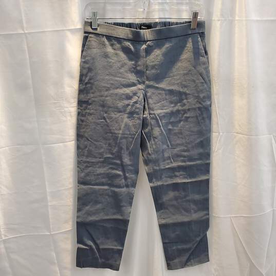 Theory Linen Blend Stretch Pants Size 4 image number 1