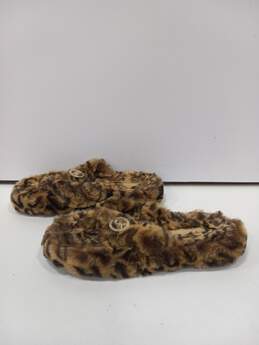 Michael Kors Faux Fur Leopard Print Thong Sandals/Flip Flops/Slippers alternative image