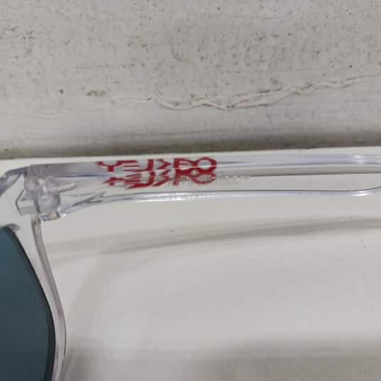 Clear Oakley Sunglasses Frames w/ Transparent Red Lenses image number 4