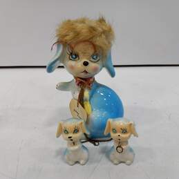 Vintage Kreiss & Co Powder Puff Puppy Mom & Pups Figurines