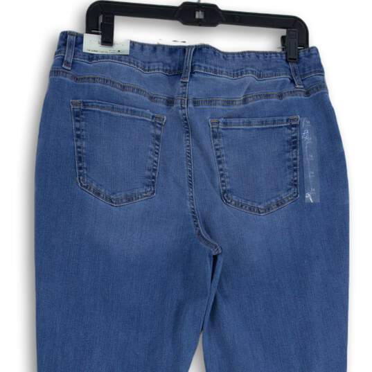 NWT Maurices Womens Light Blue Denim Medium Wash Bootcut Leg Jeans Size 14 image number 4