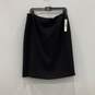 NWT Alex Marie Womens Black Back Zipper Slit Hem Straight & Pencil Skirt Size 12 image number 1