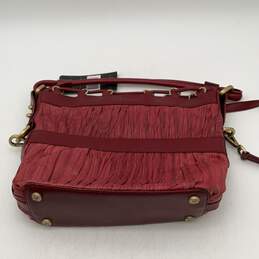 NWT Donald J Pliner Womens Red Leather Zipper Pocket Crossbody Bag Purse alternative image