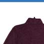Croft & Barrow Womens Purple 1/4 Zip Long Sleeve Pullover Sweatshirt Size M image number 3