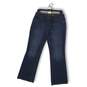 Harley-Davidson Womens Bootcut Leg Jeans Dark Wash Blue Denim Size 10P image number 1