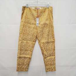 NWT Francis Valentine New York WM's Gold Floral Jacquard Petrie Pants Size 10