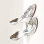 Aldo Women's Silver Metallic Peep Toe Pumps Size 8 image number 3
