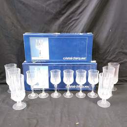 Bundle of 12 Assorted Cristal d'Arques Crystal Drinkware w/Boxes