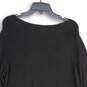 Womens Black Round Neck Long Sleeve Knitted Tunic Sweater Size L image number 4