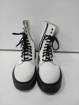 Jeffery Campbell Women's White Leather Platform Boots Size 11