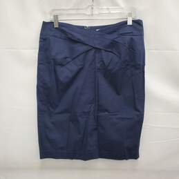 NWT Michael Kors WM's Navy Blue Cotton Blend Midi Skirt Size 10 alternative image
