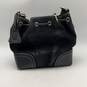 Dooney & Bourke Womens Black Leather Drawstring Inner Pocket Bucket Bag Purse image number 3