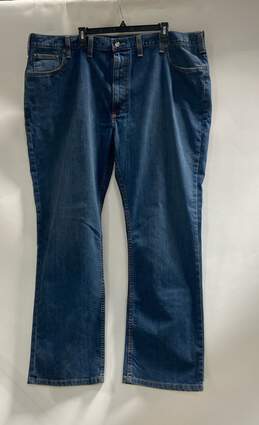 NWT Carhartt Mens Blue Rugged Flex Relaxed Fit Denim Straight Leg Jeans Sz 46X32