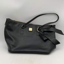 Dooney & Bourke And Coach Womens Tote Handbag Black Gold Leather w/ Wallet alternative image