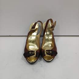 Michael Kors Peep Toe Slingback Style Heels Size 8.5