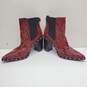 Charles David Shoes Red Dodger Point Toe Bootie in Snake Print Women's Size 9 image number 3