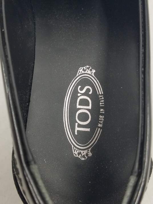 Authentic Tod's Black Platform Penny Loafers W 5.5 image number 8