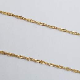 14K Gold Chiseled Cross Pendant Necklace 1.2g alternative image