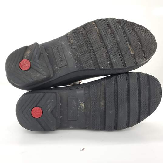 Hunter Women's Short Black Rubber Chelsea Rain Boots Size 9 image number 5