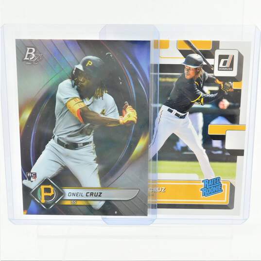 (2) 2022 Oneil Cruz Rookie Cards Pittsburgh Pirates image number 1