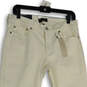 NWT Womens White Denim 5-Pocket Design Skinny Leg Cropped Jeans Size 30/10R image number 3