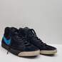 Nike Blazer High Black Blue Suede Leather Sneaker Men's Size 12 image number 3