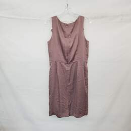 LOFT Purple Lined Ruffled Sleeveless Shift Dress WM Size 8 NWT alternative image