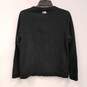 Womens Black Cotton Crew Neck Long Sleeve Pullover Sweatshirt Size M image number 1