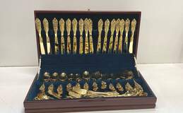 F.B. Rogers Golden Grand Antique Gold Electroplate Flatware 79 pc w/ Chest alternative image