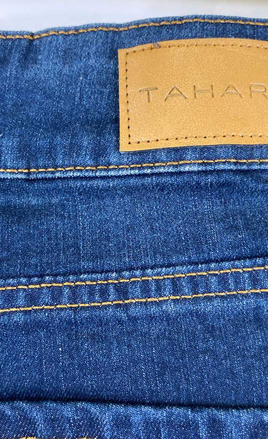 Tahari Amelia Womens Blue Mid Rise Button Fly Denim Skinny Leg Jeans Size 16/33 image number 7