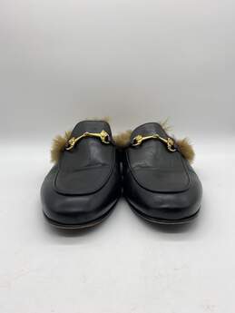 Authentic Roberto Cavalli Black Loafer Fur Dress Shoe M 11 alternative image