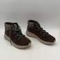 NWT Skechers Womens Arch Fit Brown Beige Leather Lace-Up Combat Boots Size 11 image number 3