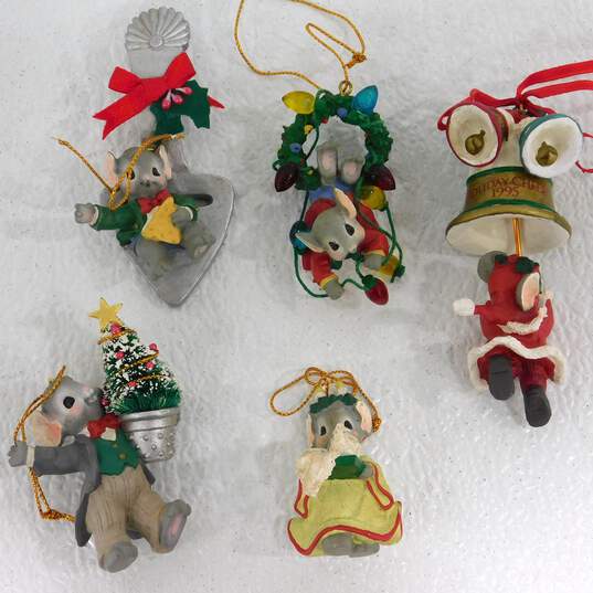 Assorted Vintage Mousekins Christmas Ornaments Holiday Figurines Decor image number 1