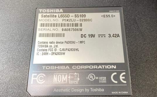 Toshiba Satellite L655D-S5109 15.6" (No HD) image number 6