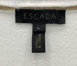 Authentic Escada Womens Size L White, Blue, and Red Short Sleeve Shirt With COA alternative image