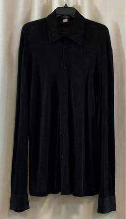 Gianni Versace Black Long Sleeve Dress Shirt - Size 56, M