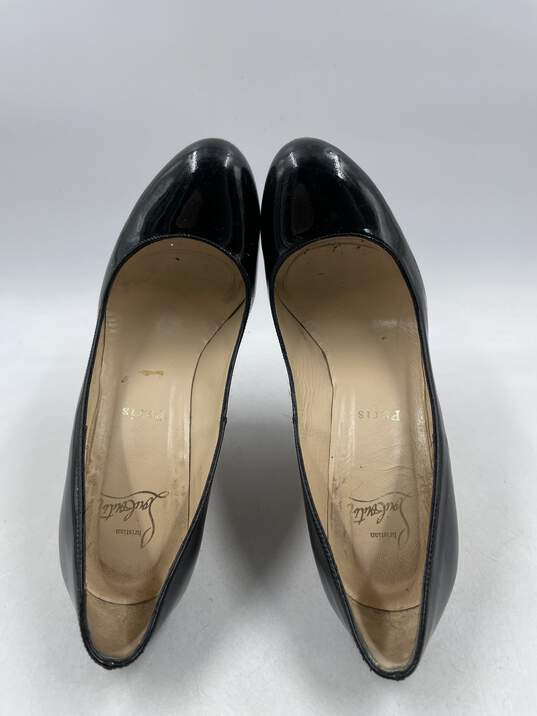 Authentic Christian Louboutin Black Wedge Pumps W 6 image number 6