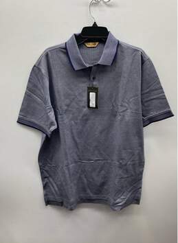 Roundtree & Yorke Men Grey Short Sleeve Polo Sz L NWT