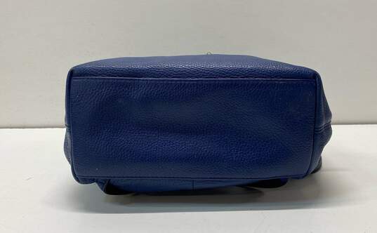 Kate Spade Blue Leather Drawstring Small Backpack Bag image number 3