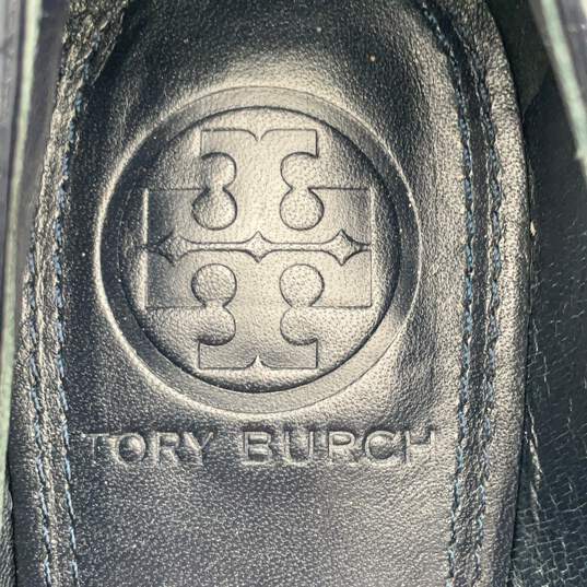 Tory Burch Womens Green Black Round Toe Slip-On Pump Heels Size 5M image number 6