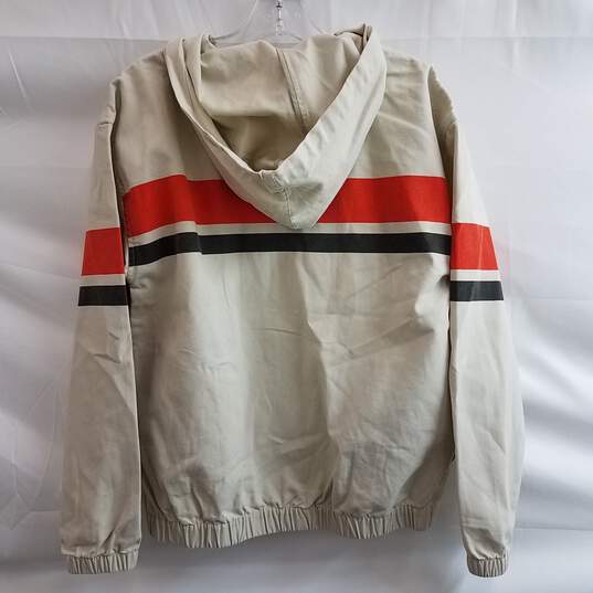 STÜSSY Women's Printed Stripe Hood Jacket Stone/Orange Size XS image number 2